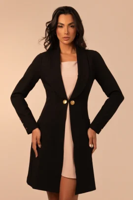 jaleco feminino bela preto olhar